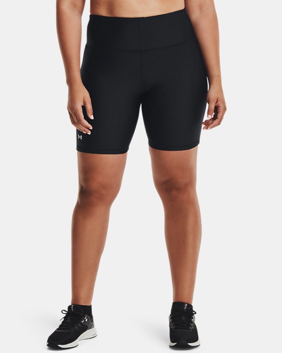Women's HeatGear® Bike Shorts, Black, pdpMainDesktop image number 0